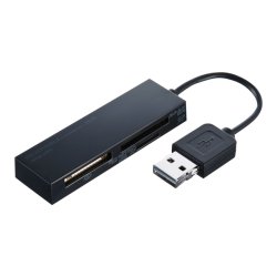 画像1: USB2.0 カードリーダー（ブラック）