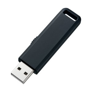 画像: USB2.0　メモリ（8GB・ブラック）