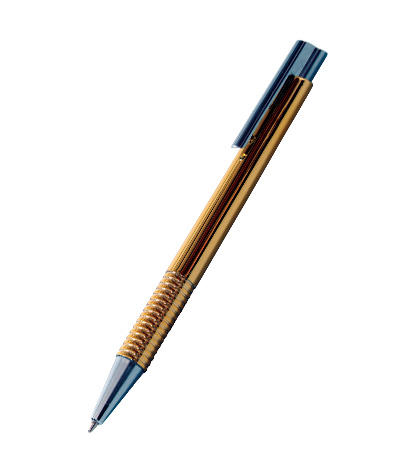 画像1: ゴールドメタリックボールペン