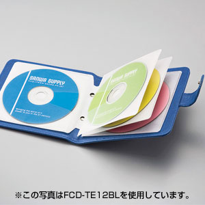 画像: DVD・CDファイルケース（12枚収納・グリーン）　サンワサプライ製